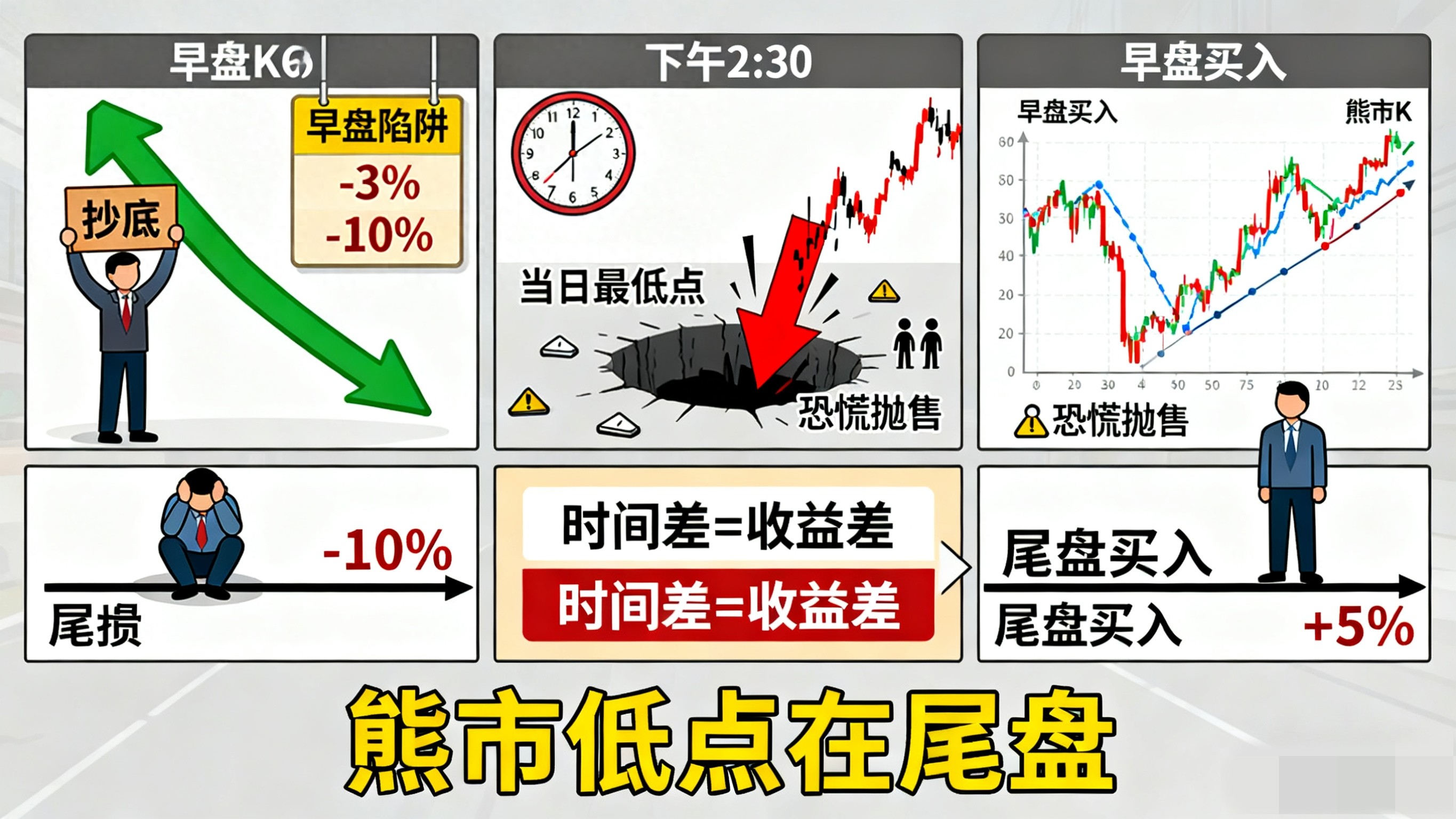 别再早盘抄底了！熊市里90的低点都出现在这个时间！