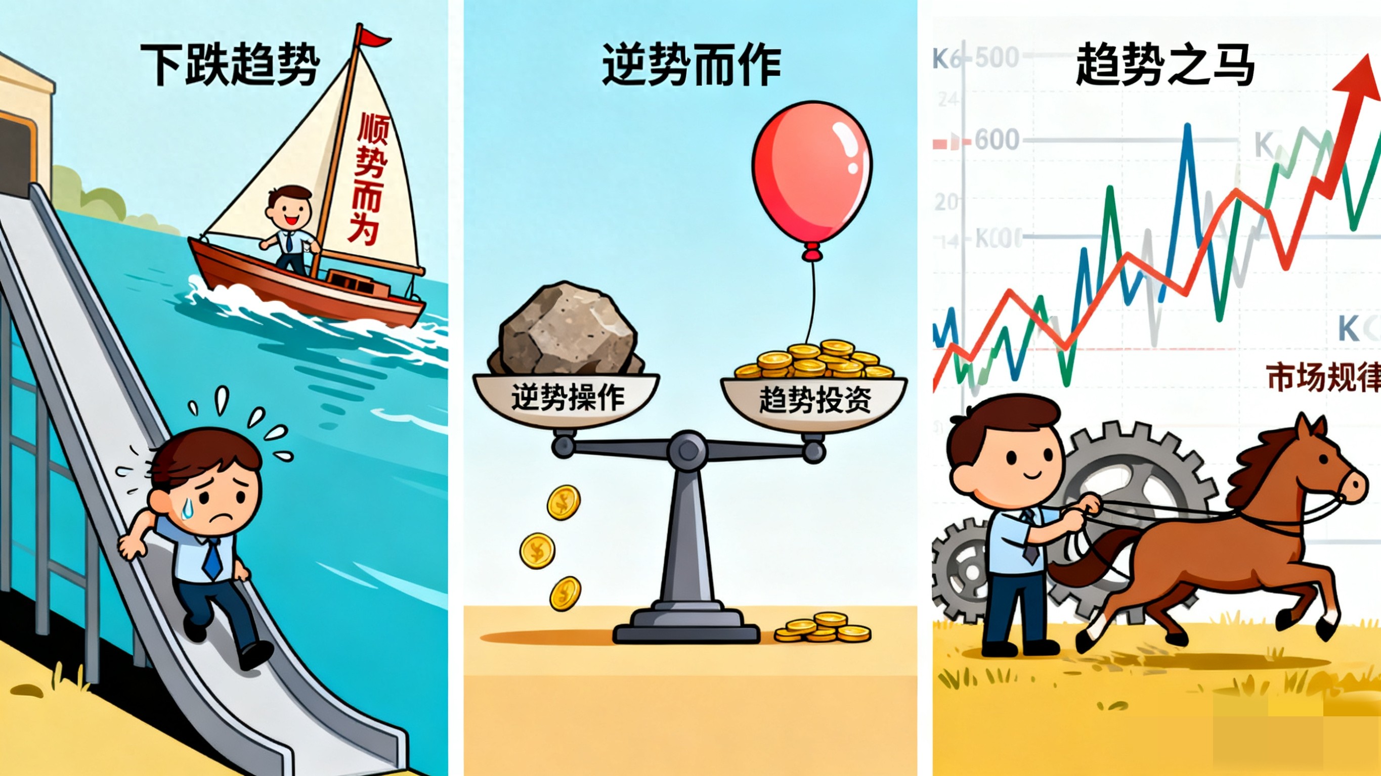 炒股总亏钱？因为你在跟趋势作对！看懂这篇让市场为你打工。