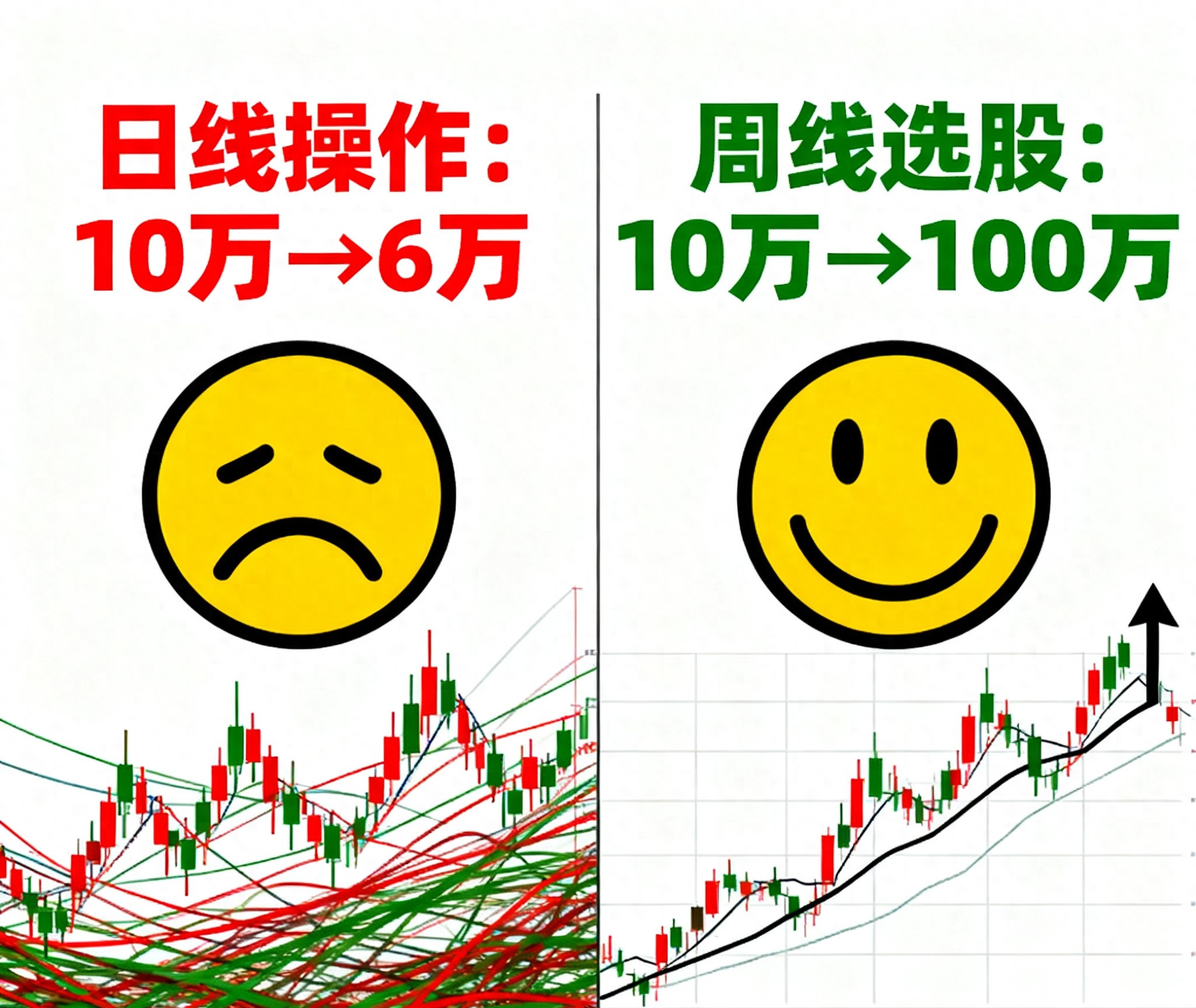 别盯日线瞎折腾了！我靠周线选股3年翻10倍方法简单还稳