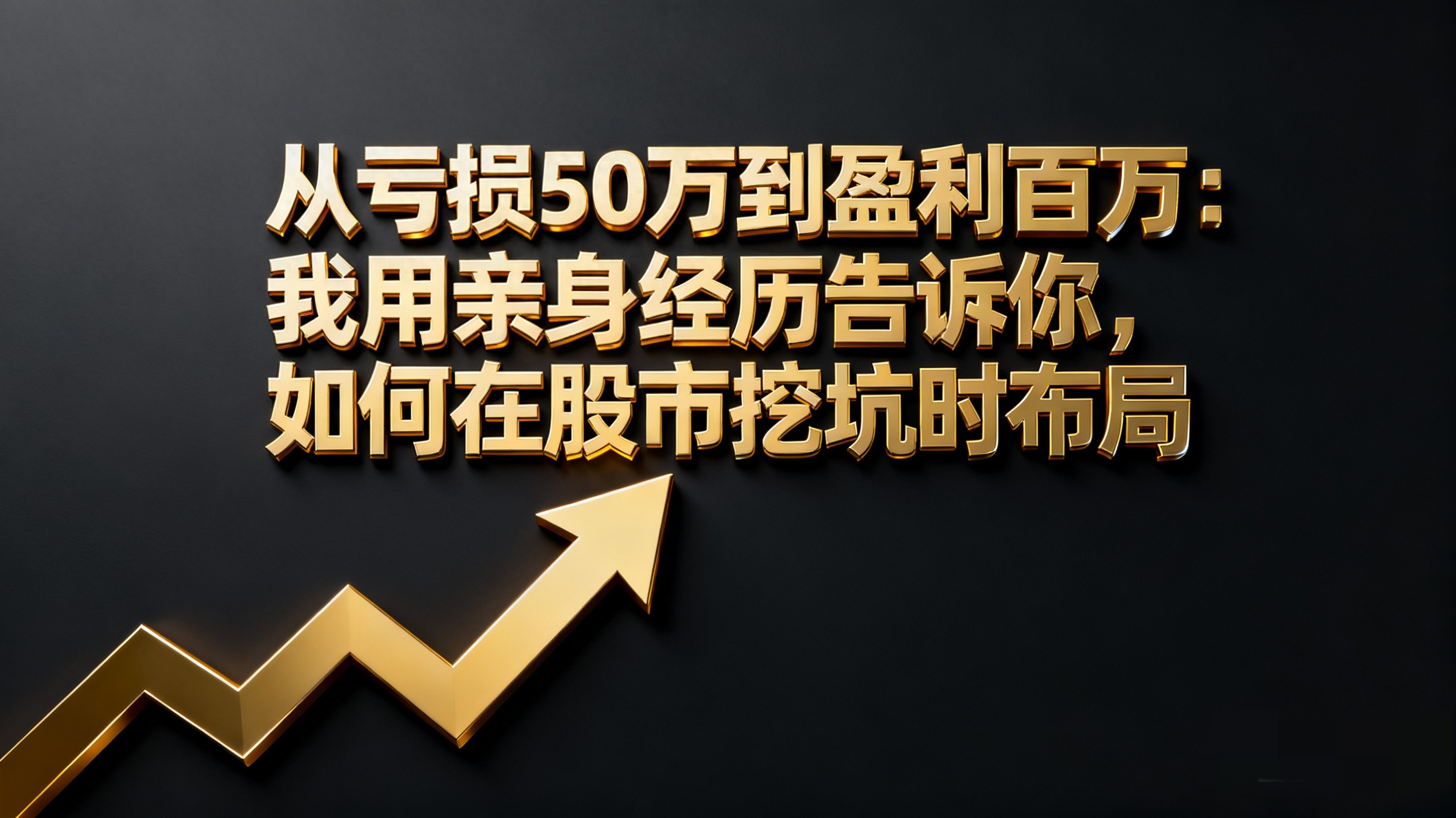 亏损50万到盈利百万我用亲身经历告诉你如何在股市挖坑时布局