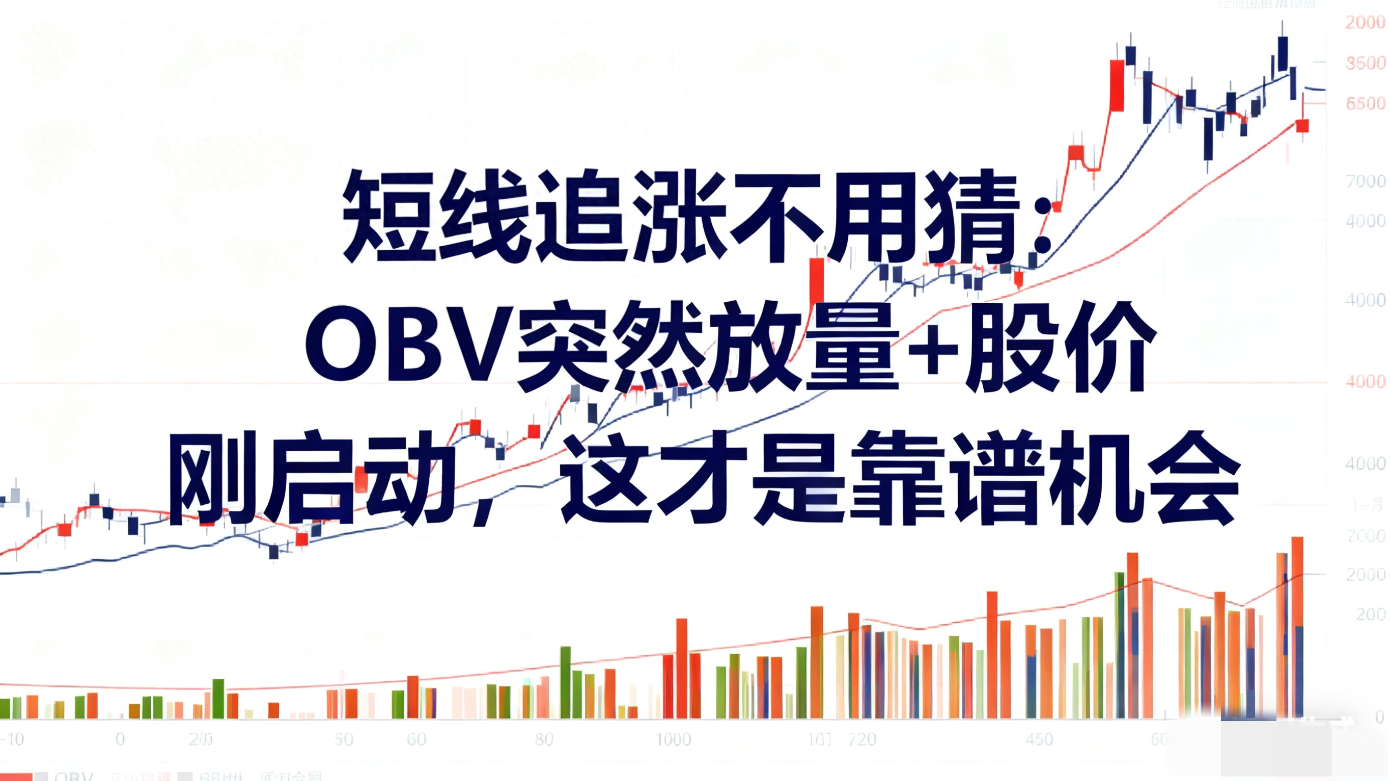短线追涨不用猜OBV突然放量股价刚启动这才是靠谱机会！