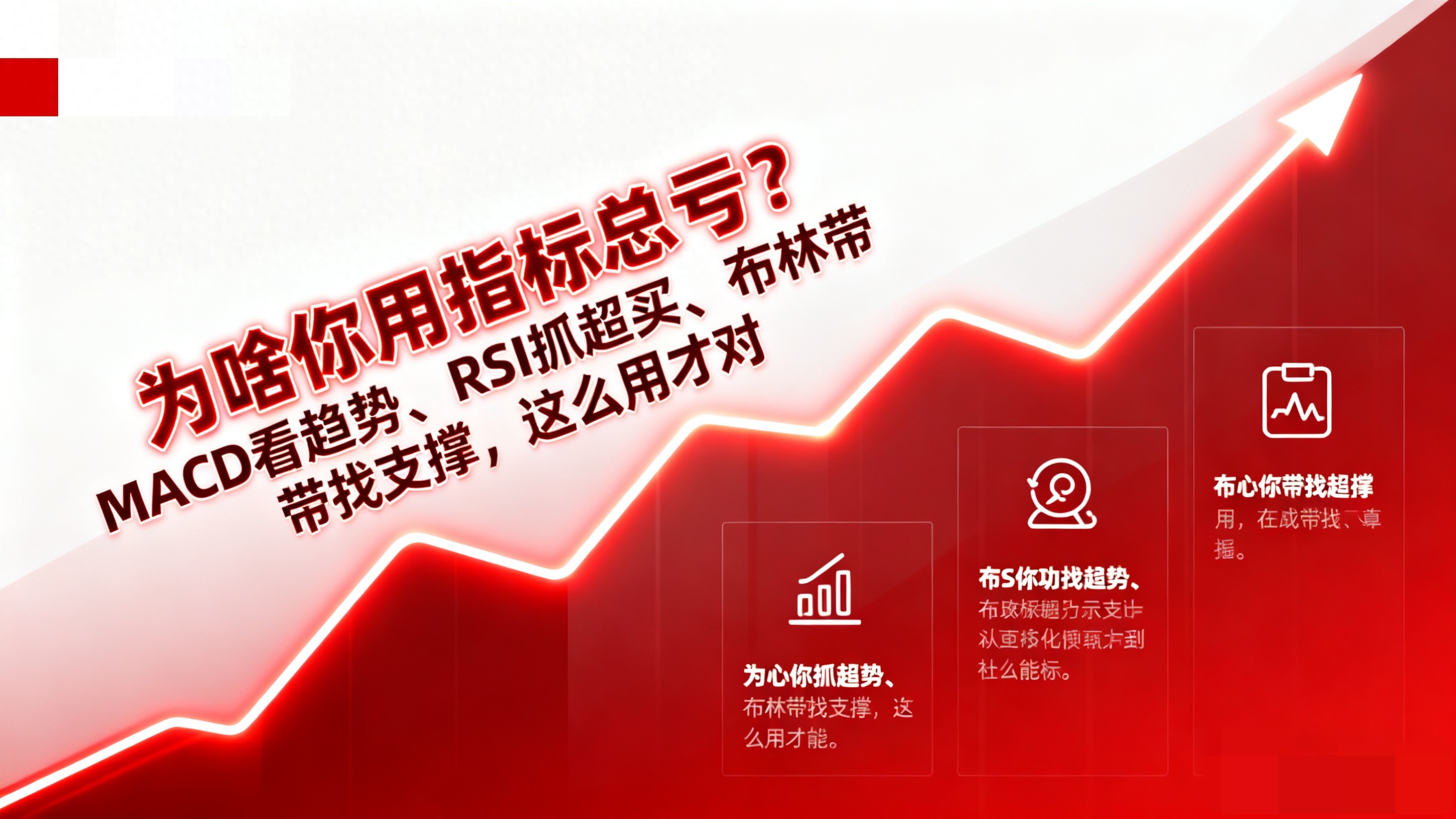 为啥你用指标总亏？MACD看趋势RSI抓超买布林带找支撑！必看