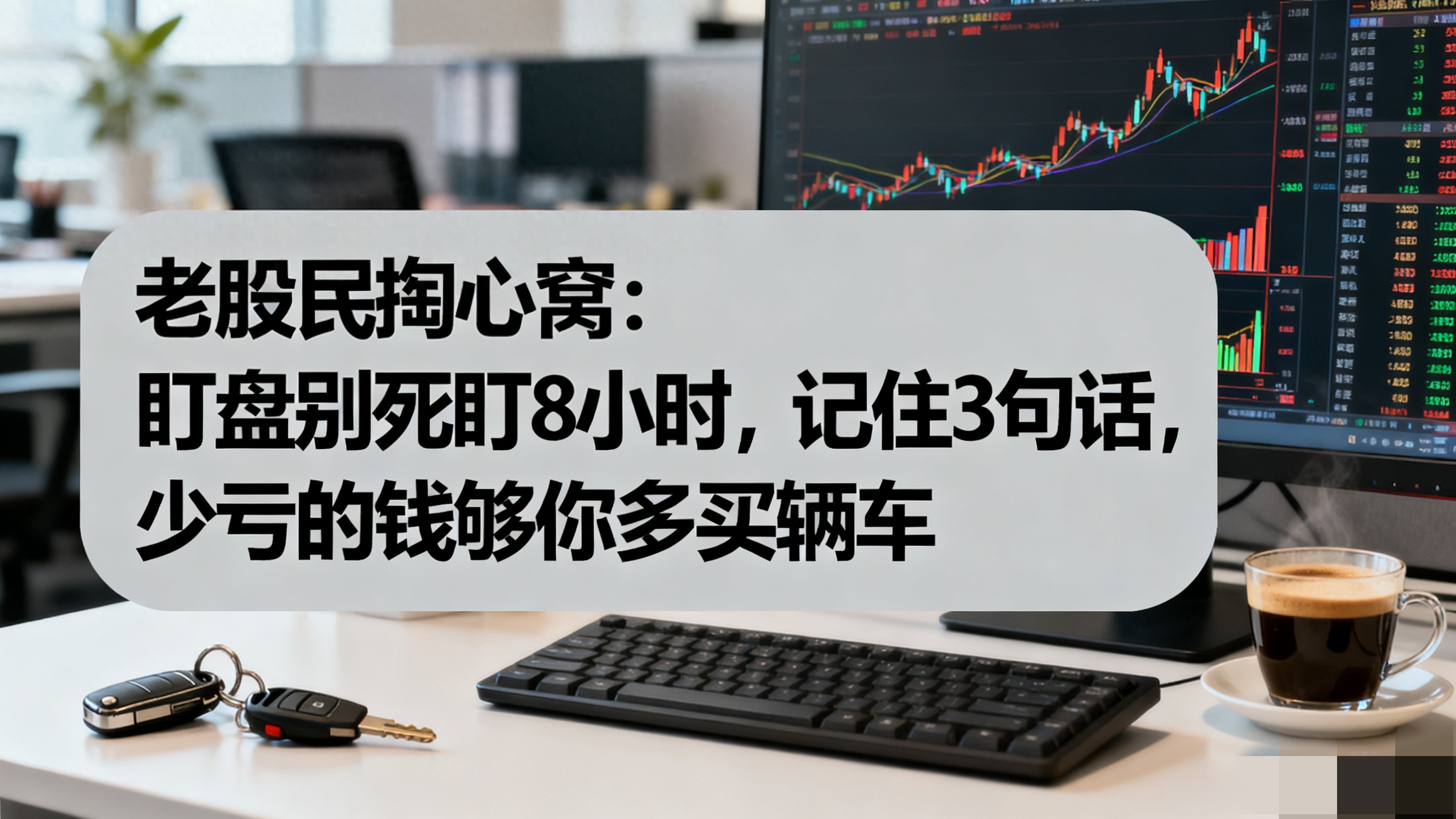老股民掏心窝盯盘别死盯8小时记住3句话少亏的钱够多买辆车