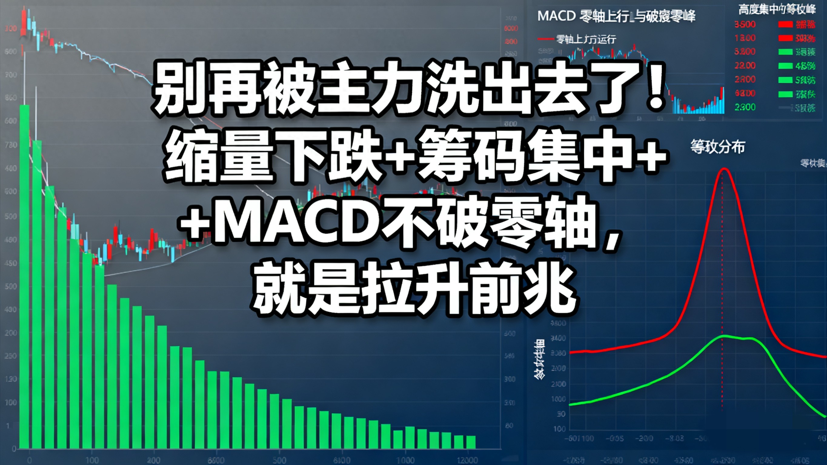 被主力洗出去了？缩量下跌筹码集中MACD不破零轴就是拉升前兆