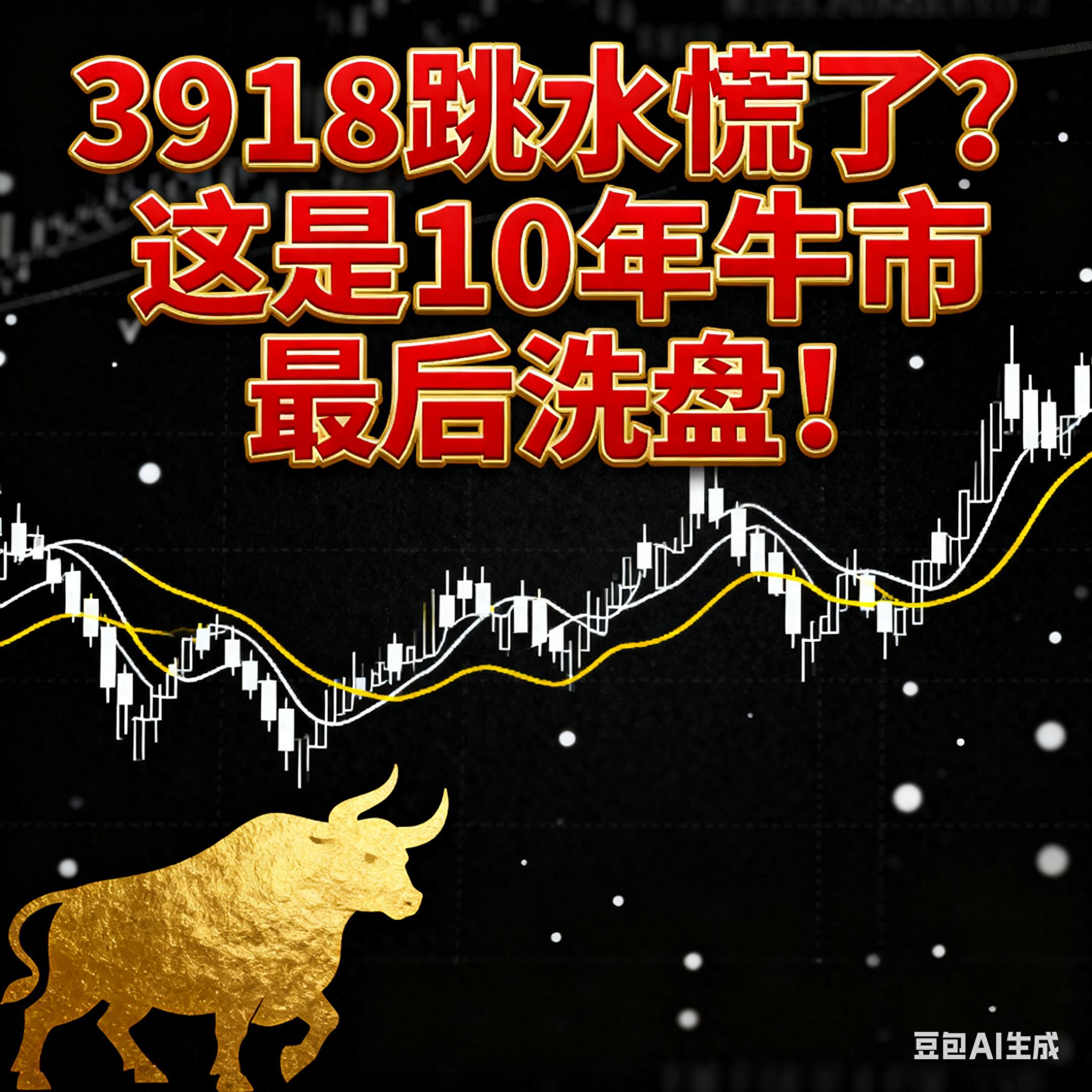 3918跳水慌了？这是10年牛市最后洗盘！
