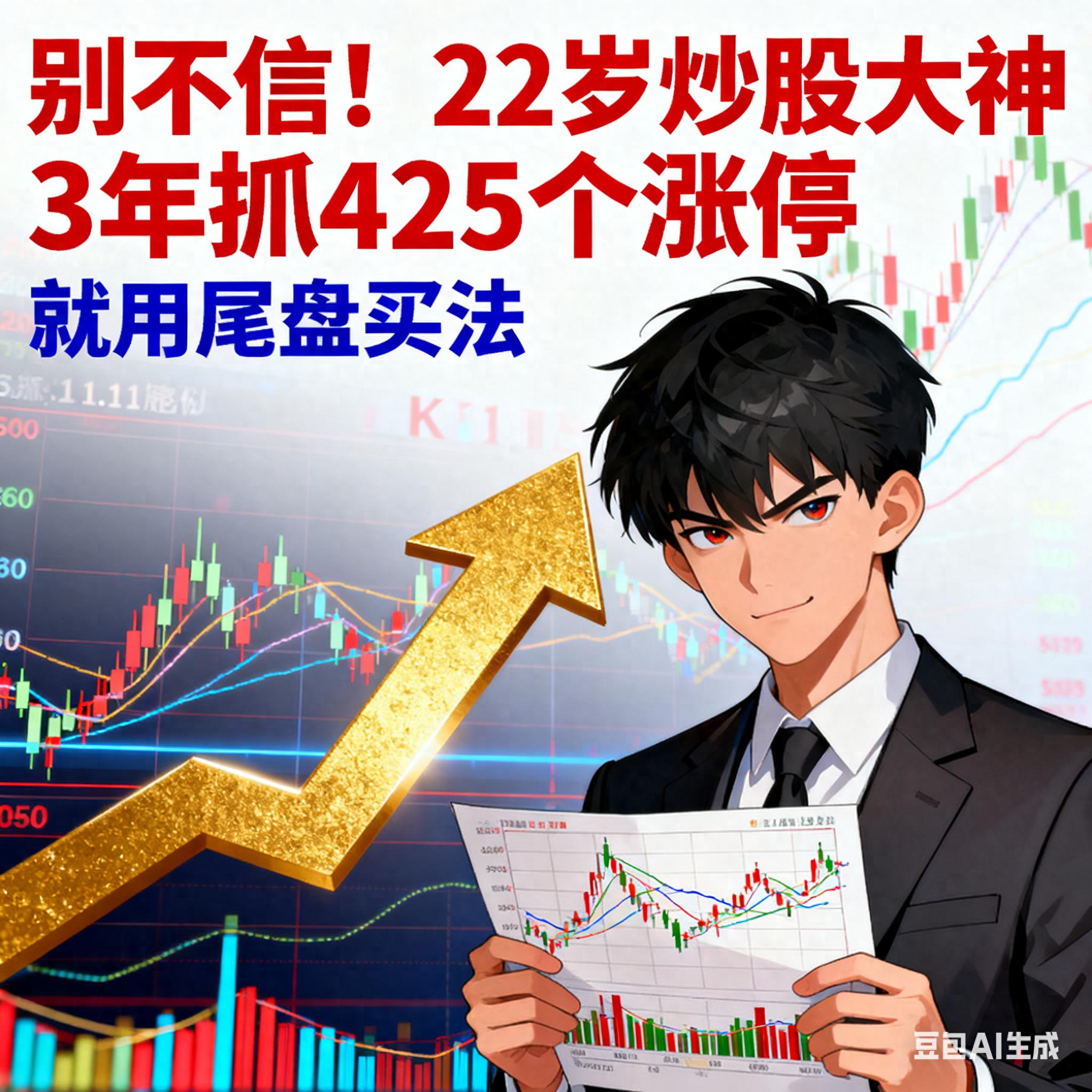 别不信！22岁炒股大神3年抓425个涨停就用尾盘买法