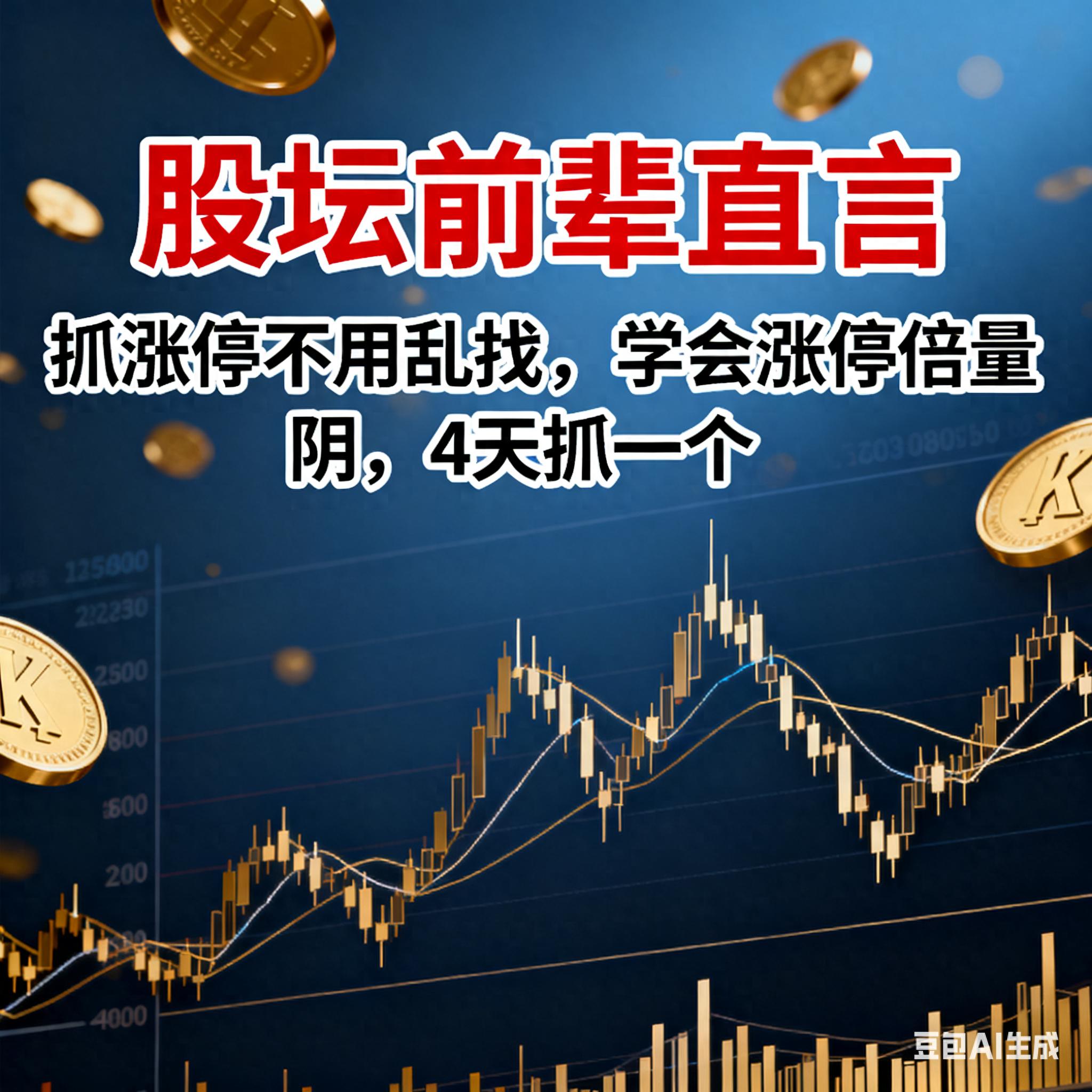股坛前辈直言抓涨停不用乱找学会涨停倍量阴4天抓一个