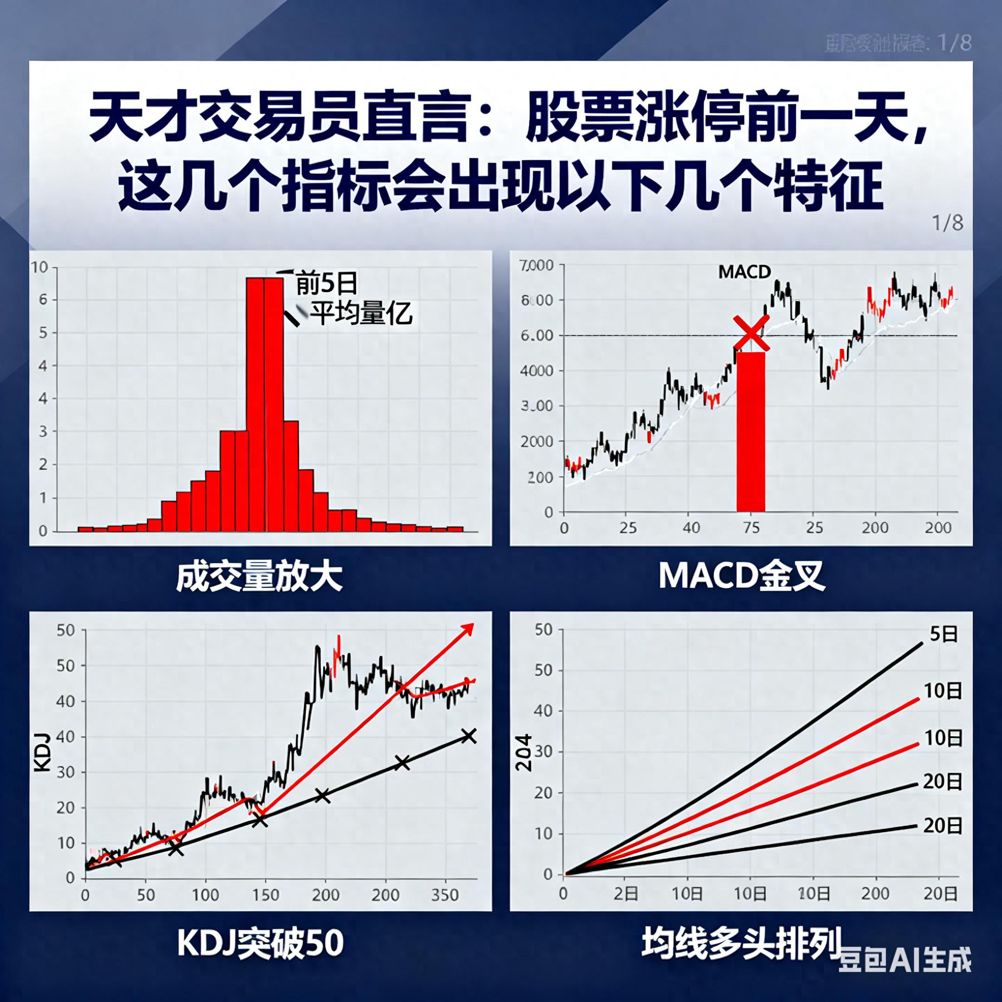 天才交易员直言股票涨停前一天这几个指标会出现以下几个特征
