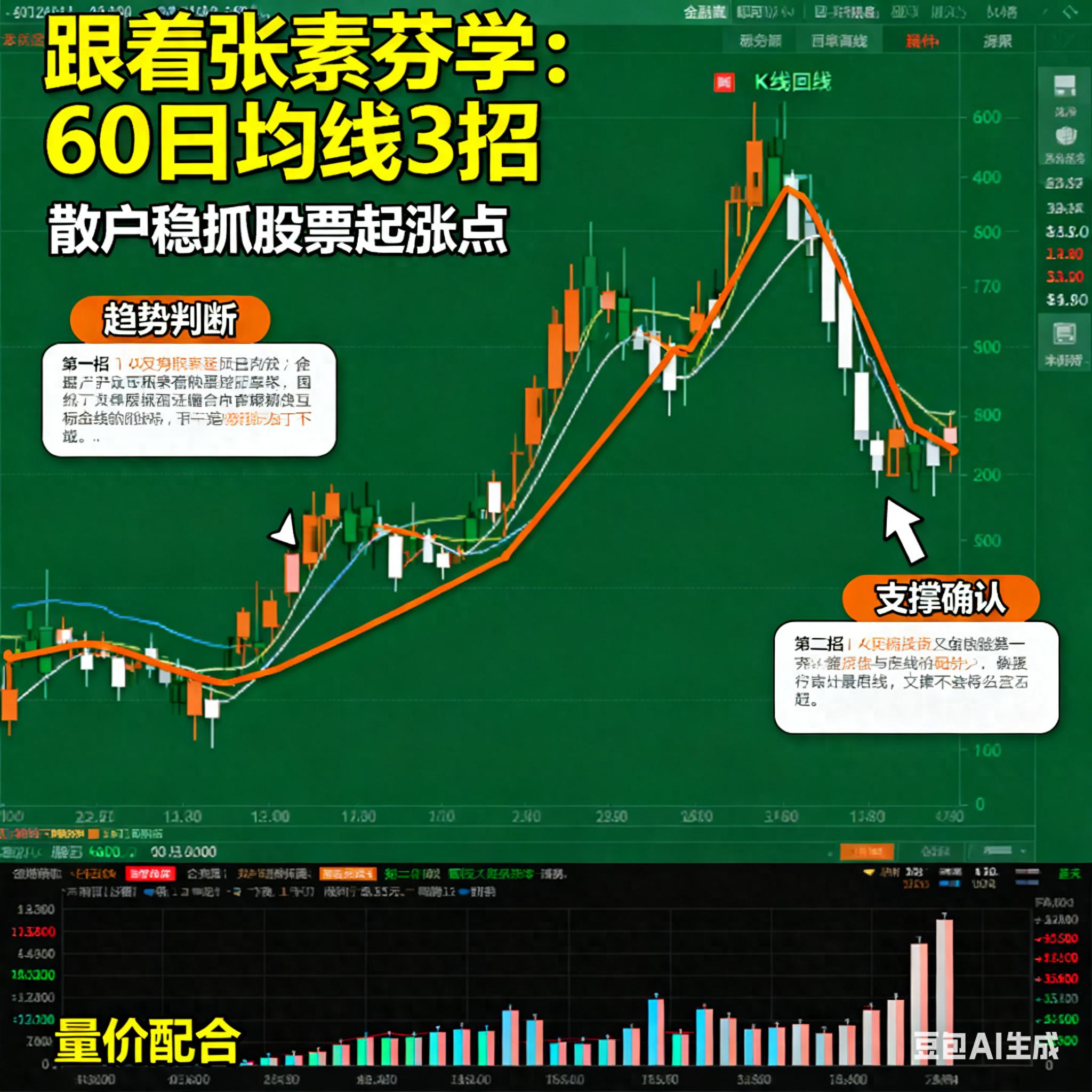 跟着张素芬学60日均线3招散户稳抓股票起涨点