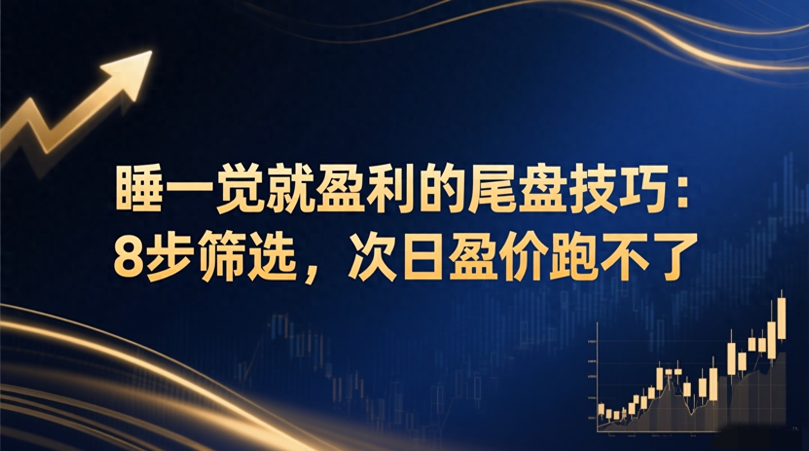 睡一觉就盈利的尾盘技巧8步筛选次日溢价跑不了！我看了10遍